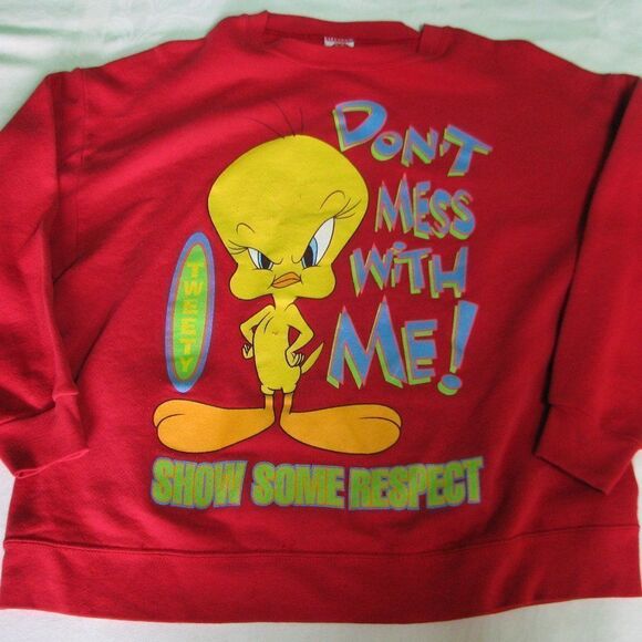 Vintage Tweety Don't Mess With Me Sweatshirt - Picture 1 of 8